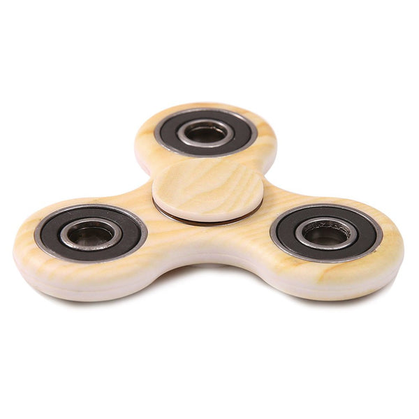 Wood Grain Stress Relief Toy Fidget Spinner - Orange