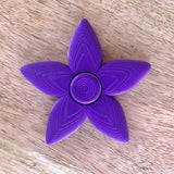 Purple Flower Fidget Spinner Toy 3D Printed w Bearings; EDC Fidget Toy; Desk Toy; Stress Relief; Tri Spinner Hand Spinner