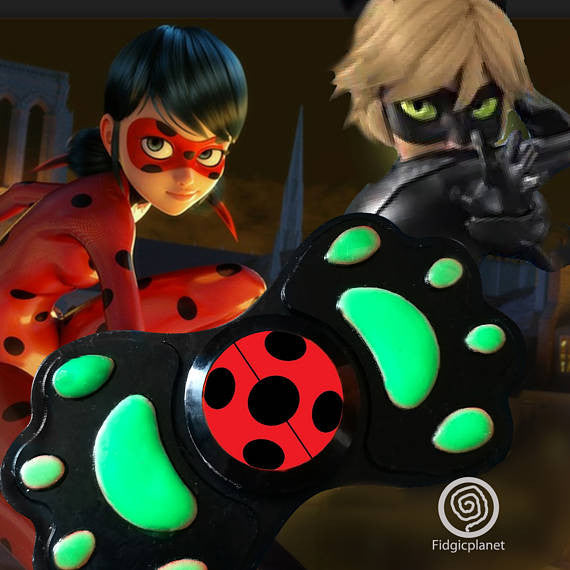 EDC Metal Fidget Spinner - Luminous Miraculous: Tales of Ladybug & Cat Noir