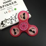 Glow In The Dark With Smiley Face Tri-Spinner Toy