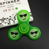 Glow In The Dark With Smiley Face Tri-Spinner Toy