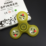 Glow In The Dark With Smiley Face Tri-Spinner Toy