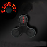 LED Light Finger Spinner Flash Word