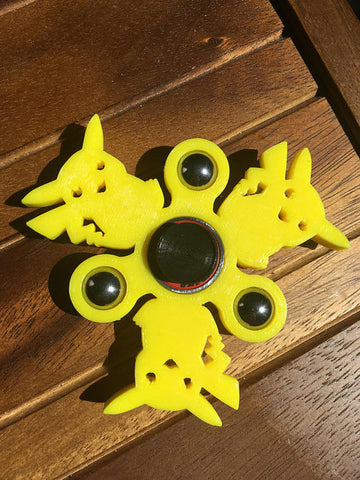 Custom Pikachu Hand Ball Spinner Fidget Toy Pokemon EDC w/ ABEC 9 Bearing