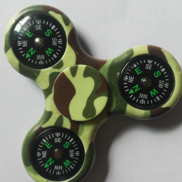 Tri-Fidget Hand Spinner with Compass