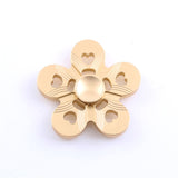 Aluminum Alloy Five Leaves Colorful Fidget Hand Spinner