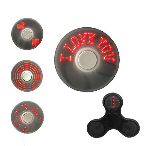 LED Light Finger Spinner Flash Word