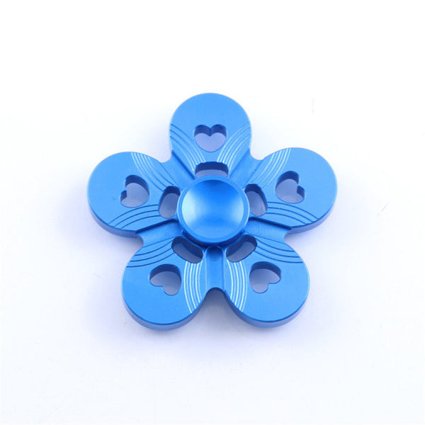 Aluminum Alloy Five Leaves Colorful Fidget Hand Spinner