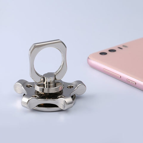 Phone Ring Holder with Finger Fidget Spinner - Silver