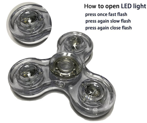 Tri-Spinner LED Fidget Spinner Toy Colorful Lighting Effects