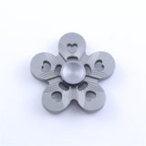 Aluminum Alloy Five Leaves Colorful Fidget Hand Spinner