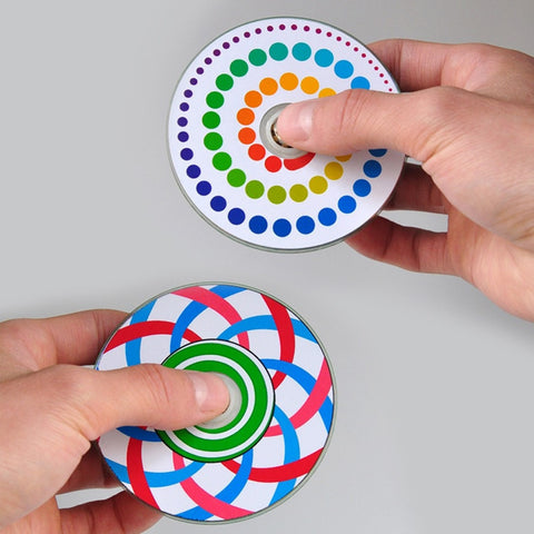 Kids Optical Illusion EDC Circular Fidget Spinner