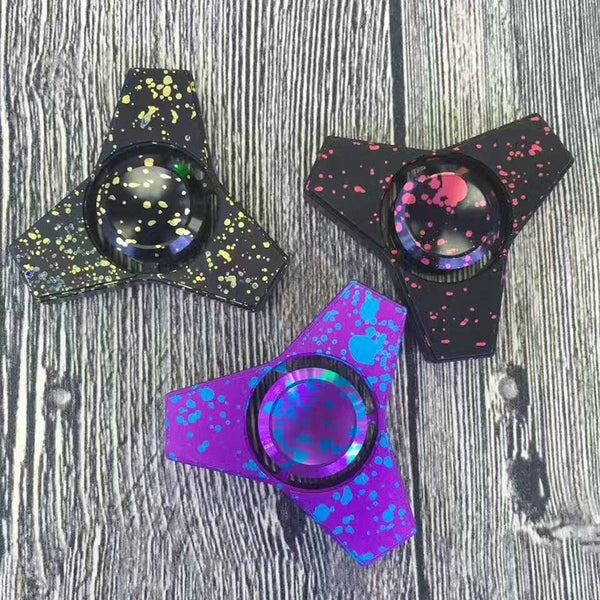 Metal Ink Splatter Hand Tri-Spinner